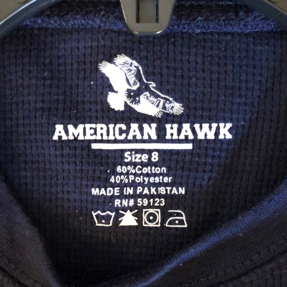 SOLD 3 Boys American Hawk Long Sleeve Thermal Tops - Picture 8 of 8